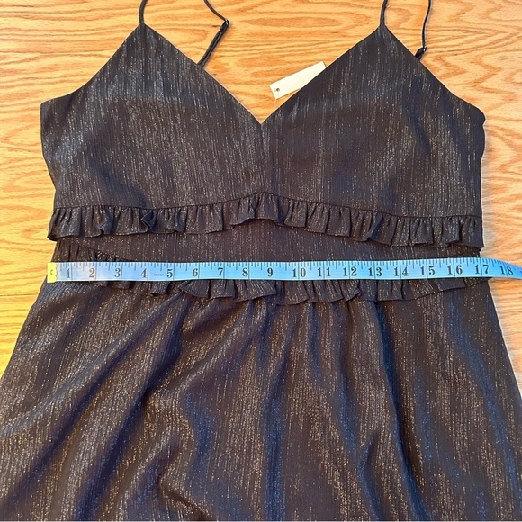 NWT Madewell Black Shimmer Ruffle Cami Dress 12 - Picture 12 of 12